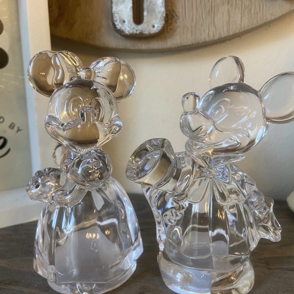 Lenox Crystal Mickey and Minnie Salt & Pepper Set